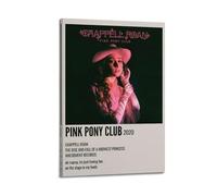 ASHDRUWQHR Pink Pony Club Chappell Roan1 - Póster de lona para pared, impresión estética, arte moderno, pintura para sala de estar, 40 x 60 cm, estilo marco