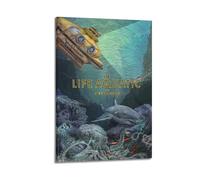 ASHDRUWQHR Póster de The LIFE AQUATIC with STEVE ZISSOU 2 - Lienzo decorativo para pared, póster estético moderno, pintura para sala de estar, 30 x 45 cm, estilo marco