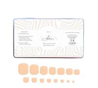 Ashera Nail Gel-X Ivory Capsules for Toes Box of Tips Bundle | Incluye 240 Gel-X Tips | Premium Quality | 15 sizes