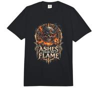 Ashes Fear No Flame Heavymetal Skull Fire Comfort Colors Adult Heavyweight T-Shirt