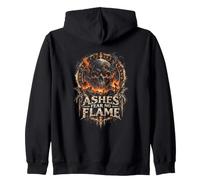 Ashes Fear No Flame Heavymetal Skull Fire Sudadera con Capucha