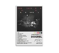 ASHEUQWE Dogrel by Fontaines D.C. Póster de álbum estético para pared, lienzo vintage, pintura decorativa para sala de estar, dormitorio, decoración de 50 x 75 cm, estilo sin marco