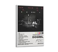 ASHEUQWE Dogrel by Fontaines D.C. Póster estético para pared, lienzo vintage, pintura decorativa para sala de estar, dormitorio, decoración de 20 x 30 cm, estilo marco