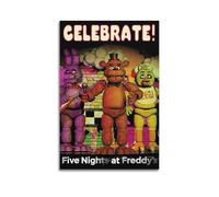 ASHEUQWE Póster estético de Five Night at Freddys, lienzo, vintage, pintura decorativa, para sala de estar, dormitorio, decoración de 40 x 60 cm, estilo sin marco