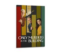 ASHEUQWE Póster estético de Only Murders in The Building para pared, lienzo vintage, pintura decorativa para sala de estar, dormitorio, decoración de 40 x 60 cm, estilo marco