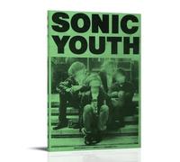 ASHEUQWE Póster estético de Sonic Youth para pared, lienzo vintage, pintura decorativa para sala de estar, dormitorio, decoración de 20 x 30 cm, estilo marco