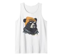 Asheville Bear WNC Hippie AVL Arte de montaña de Carolina del Norte Camiseta sin Mangas