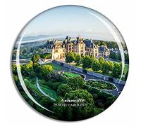 Asheville Biltmore North Carolina USA Imán para nevera, regalo de viaje, colección de recuerdos, cristal 3D