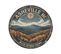 Asheville Blue Ridge - Placa de metal para letrero