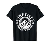 Asheville Carolina del Norte Tierra Del Cielo Montaña Vintage Camiseta