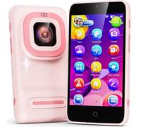 Ashfly Smartphone Niños-Movil para de 3.97" con Cámara Dual, 8 GB, Telefono Juguete con Más de 200 Stem Juegos Educativos de 3 4 5 6 7 8 9 y 10 Años, Ideal para Niñas y Niños