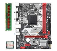 Ashikoi B75-H Placa base para computadora + CPU I3-3240 + 1X4G DDR3 1600MHz RAM LGA 1155 USB 3.0 SATA 3.0 Placa base de computadora