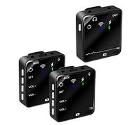 Ashikoi Lavalier Microphone 1 Drag 2 Micrófono inalámbrico profesional para entrevista de transmisión en vivo para teléfono computadora cámara