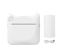 Ashikoi Mini impresora térmica portátil de bolsillo, impresora fotográfica para smartphone, mini impresora inalámbrica térmica sin tinta, color blanco