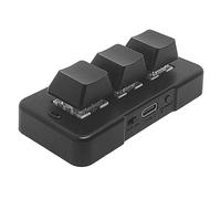 Ashikoi MK321 Pro 3 Teclas Mini Teclado Interruptor Mecánico Conexión USB para Juegos de Oficina Multimedia Teclado Mecánico 2.4G+Bluetooth