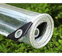 ASHILD Lona Transparente de PVC de 0,55 mm Lona Impermeable Transparente, lámina de Lona Impermeable a Prueba de Polvo Cubiertas de lámina de Suelo PVC para Muebles de jardín Coches (Size : 1.8x3m)