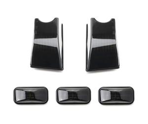 ASHILD Luz Señal Giro Coche Carcasas Luz Marcador Techo Cabina Delantera Trasera Coche Lámparas Rojas Ámbar Indicador Espejo Lateral Señal Giro Para Hummer H2 SUV/SUT 2003-2009(5pc No Bulb2)