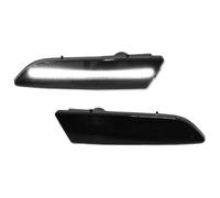 ASHILD Luz Señal Giro Coche Luz Señal Giro Indicador Espejo Lateral Luces Marcador Delanteras Ámbar Conjunto Lámpara Parachoques 12V T10 Para Chrysler Para Crossfire 2004-2008(2pc Front white)