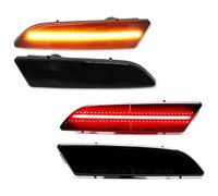 ASHILD Luz Señal Giro Coche Luz Señal Giro Indicador Espejo Lateral Luces Marcador Delanteras Ámbar Conjunto Lámpara Parachoques 12V T10 Para Chrysler Para Crossfire 2004-2008(4pc Front Rear1)