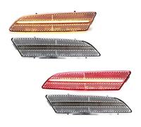 ASHILD Luz Señal Giro Coche Luz Señal Giro Indicador Espejo Lateral Luces Marcador Delanteras Ámbar Conjunto Lámpara Parachoques 12V T10 Para Chrysler Para Crossfire 2004-2008(4pc Front Rear)