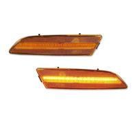 ASHILD Luz Señal Giro Coche Luz Señal Giro Indicador Espejo Lateral Luces Marcador Delanteras Ámbar Conjunto Lámpara Parachoques 12V T10 Para Chrysler Para Crossfire 2004-2008(2pc Front Amber1)