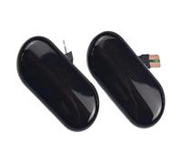 ASHILD Luz Señal Giro Coche Para Livina 350Z Z33 Para Navara D40 Pick-Up Para Note E11 NE11 2001-2019 Luz Indicador Lateral Coche Repetidor Montaje Lámpara Señal Giro Secuencial(Dynamic Smoked Black)
