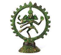ASHIRWAD Señor Shiva Natraj bailando estatua de latón escultura ídolo para el templo de la decoración del hogar (Natraj-03)