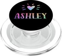 Ashley Gift Heart Rainbow Acuarela Amor Nombre Ashley PopSockets PopGrip para MagSafe