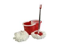 ASHLEY HOUSEWARES Mopa giratoria, Metal, Rojo, Talla única