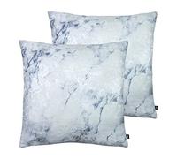 Ashley Wilde Cojines de cinabrio Twin Pack Poliéster Reforzado con Fibra, Tinta/Royal, 50 x 50cm, 2