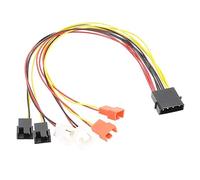 ASHLUYAK Adaptador de ventilador Molex de 4 pines a 3 pines/4 pines, 12 V, 7 V, 5 V, adaptador de ventilador de PC, cable divisor Molex de 4 pines para ventilador de carcasa de computadora