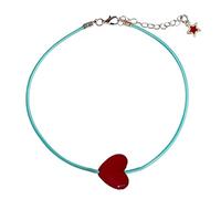 ASHLUYAK Cadena de cuello de corazón de moda, collar de cadena de clavícula de temperamento dulce, gargantilla ajustable, regalo de joyería para mujeres y niñas