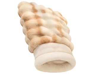 ASHLUYAK Cama para Gatitos Medio Cerrada Interior De Algodón De Felpa Sacos De Dormir Antideslizantes Escondites Casa Cueva para Mascotas Gatos Escondites En Hogar Casa De Felpa para Mascotas