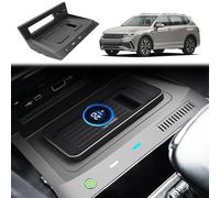 ASHOIH Cargador Inalámbrico Coche para Volkswagen Tiguan Allspace 2022 2023 2024,15W Qi Carga Rápida Auto Teléfono Cargador,Cargadores De Móvil por Inducción,Consola Central Cargador Accesorios