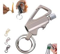 Ashopfun Encendedor de llavero Match Strike, encendedor permanente con llavero multiherramienta, abridor de botellas, cerillas reutilizables e impermeables, encendedores de queroseno infinito para