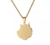 ASHOPI patriótico Collar Colgante España Islas Canarias Gran Canaria Mapa Mujer Collares Pendientes Navidad Fiesta Regalo