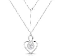 ASH'S CHOICE Collar De Mujer De Plata De Ley 925 Con Circón De Amor, El Mejor Regalo Para Joyería De Mujer