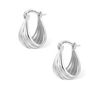 ASH'S CHOICE Pendientes de aro de plata 925, pequeños, para mujer, 14K oro grueso y voluminoso, pendientes de cartílago, pendientes huggie, mini, ligeros, anchos, para mujer y niñas, 1, Plata de ley