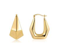 Ash's Choice Pendientes de Aro Pequeños Plata 925, Chapados en 14K Oro - Minimalistas