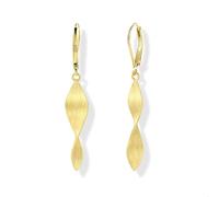 ASH'S CHOICE Pendientes Mujer Colgantes Oro 14K Gota Sableada Leverback