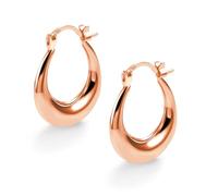 ASH'S CHOICE Pendientes Mujer Oro Rosa Aro Curvo Gradiente Grueso Huggie