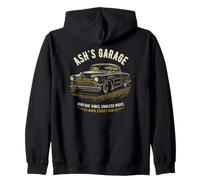 Ash's Garage Hotrod Classic Car Diseño Personalizado Sudadera con Capucha