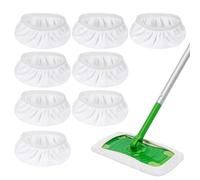 Ashsajkd Almohadilla de limpieza de repuesto de fibra gruesa compatible con mopas húmedas Swiffer Sweeper, tiene un fuerte poder de absorción y captura fácilmente el cabello, adecuada para una