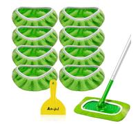 Ashsajkd Almohadillas de repuesto de microfibra para fregona húmeda, almohadillas de repuesto reutilizables para fregona húmeda y seca, compatibles con mopas Swiffer Sweeper y se pueden utilizar en