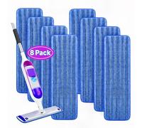 Ashsajkd Almohadillas de repuesto para mopa húmeda y seca, almohadillas de repuesto reutilizables para ahorro y comodidad, compatibles con trapeadores Swiffer Power Mop (13-15 pulgadas), disponibles