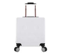 ASHSDI Maleta Cabina Continúe La Maleta Ajustable De La Carretilla del Equipaje para La Cerradura De Combinación del Embarque del Viaje Maletas de Viaje Cabina (Color : White, Size : 18in)