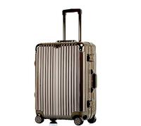 ASHSDI Maleta Cabina Maleta De Equipaje De Viaje Spinner con Ruedas, Maleta De Mano Rígida para Viajar Maletas de Viaje Cabina (Color : Bruin, Size : 20in)