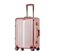 ASHSDI Maleta Cabina Maleta De Equipaje De Viaje Spinner con Ruedas, Maleta De Mano Rígida para Viajar Maletas de Viaje Cabina (Color : Rose Gold, Size : 22in)