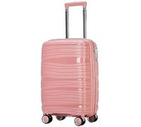 ASHSDI Maleta Cabina Maleta De Viaje con Ruedas Giratorias, Manijas Ergonómicas Livianas, Maletas De Viaje Maletas de Viaje Cabina (Color : Rosa, Size : 20inch)