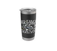 Ashtanga ¡Superviviente! Deporte divertido Cuervo Power Yoga Vaso térmico de acero inoxidable de doble pared